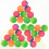 90 Pcs Colorful Solid Rubber Bouncy Balls For Kids Playing 11