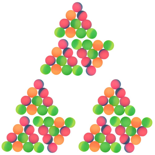 90 Pcs Colorful Solid Rubber Bouncy Balls For Kids Playing 1