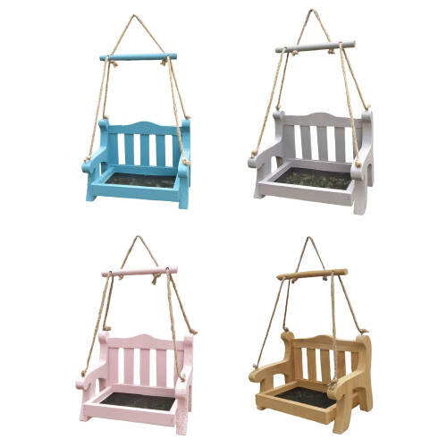 Automatic Hanging Pet Feeders Bird Useful Swing Chair-Blue 1