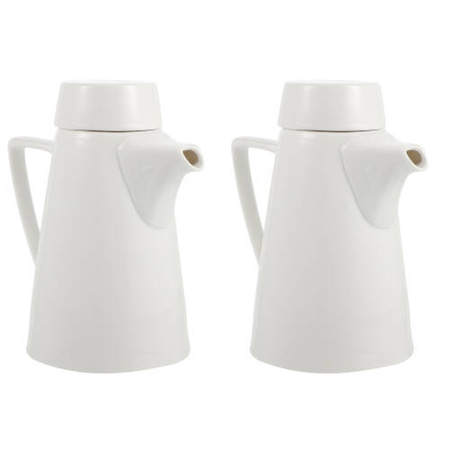 2 Count Ceramic Cold Water Jug Juice Pitcher With Handle Ceramics 1