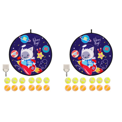 2 Sets Sticky Dart Board Cotton Cartoon Child 1