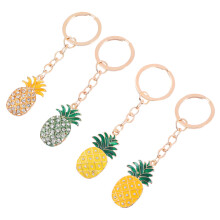 8Stk Schlüsselanhänger Ananas Metall Schlüsselbund