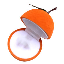 4Stk Flauschige Ringdose Orange Für Verlobung Und Schmuck Geschenk
