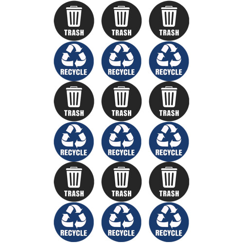1 Set Selbstklebende Aufkleber PVC Recycelbar