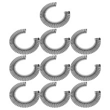 50Stk Stretch Haarband Kopfhalter Flexible Plastik Schwarz
