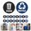 1 Set Selbstklebende Aufkleber PVC Recycelbar 4
