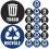 1 Set Selbstklebende Aufkleber PVC Recycelbar 5