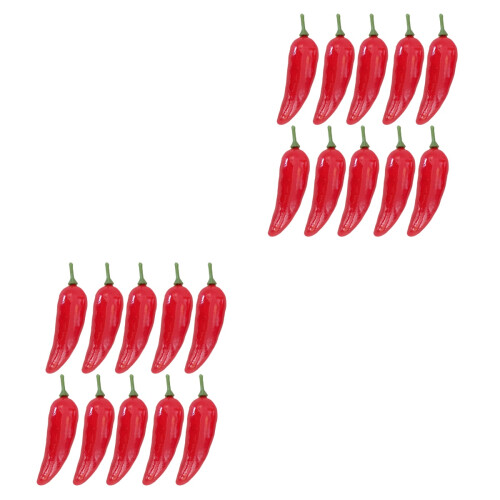 72 Unidades Mini Chile Falso Artificial Para Restaurante 2