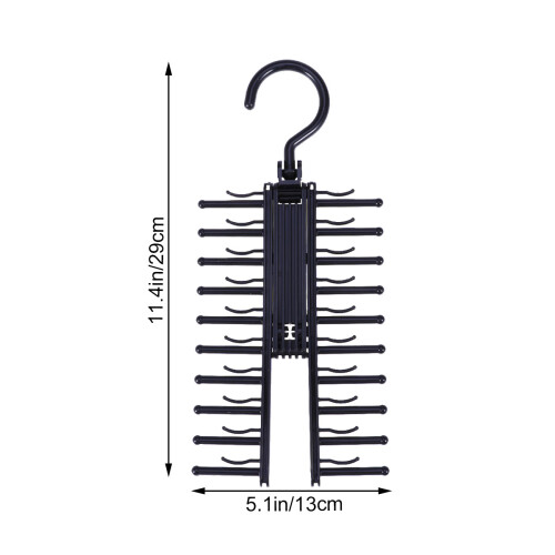 3Ud Soporte Multi Gancho Para Corbatas Cinturones Negro Resistente 1