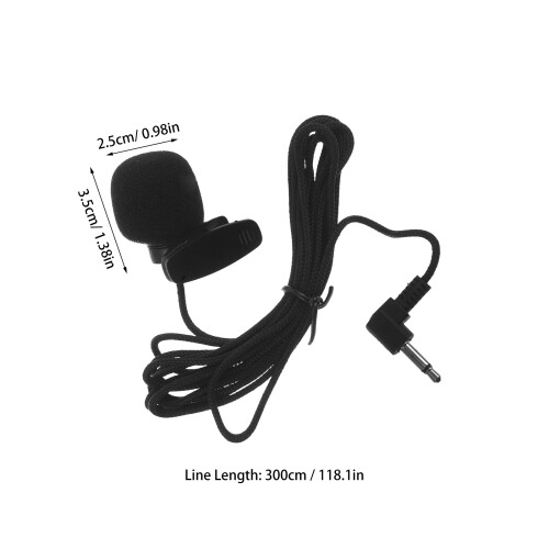 Micrófono Clip Para Amplificador De Voz Negro Plastico 1
