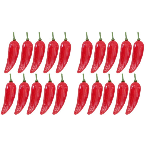 72 Unidades Mini Chile Falso Artificial Para Restaurante 1