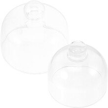 2Ud Cúpula De Vidrio Clara Para Pasteles Protección Y Exhibición