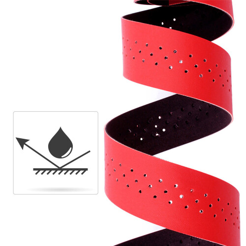 1Jgo De Manillar De PU Roja Antivibración Para Durable 1