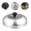 1Ud Para Olla Cocina Acero Inoxidable Vidrio Plata 7