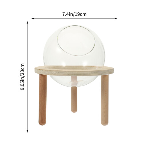 Accesorio De Para Hámster Transparente Y De Madera Khaki 2