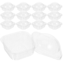 50Pièces Boîtes Cupcake Transparentes Pet Couvercle Pour Gâteaux