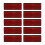 10Ud Reflectante Plástica Roja Para Auto Autoadhesiva Resistente 1