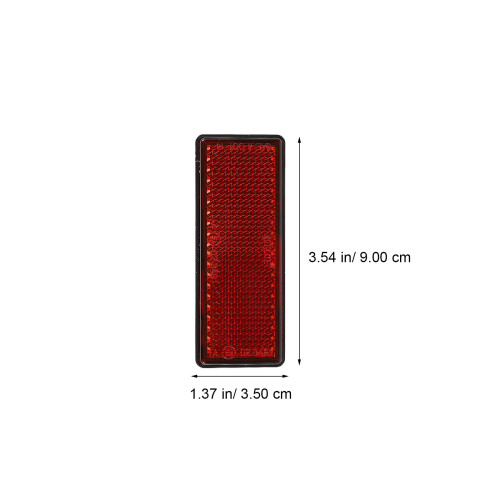 10Ud Reflectante Plástica Roja Para Auto Autoadhesiva Resistente 1