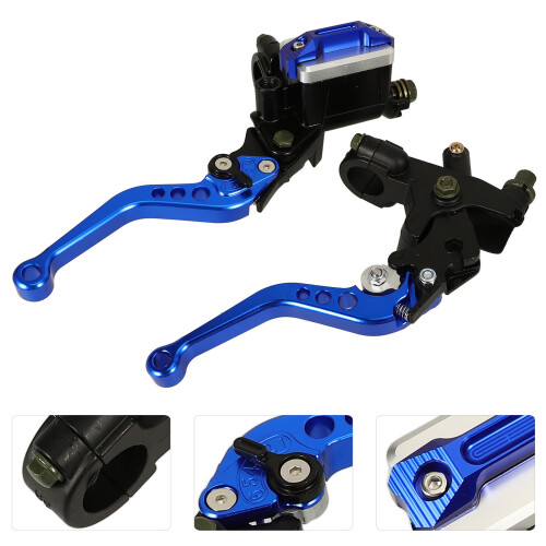 2Pièces Levier Hydraulique Aluminium Bleu Haute Performance 2