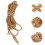 1Ensemble Décorative En Jute Kaaki Main Pour Cadeaux 4