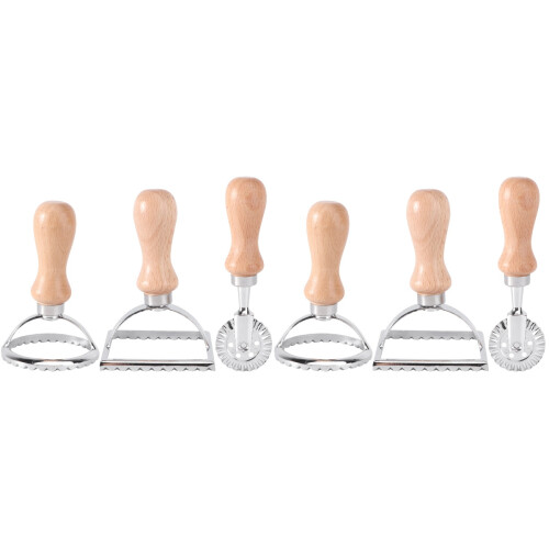 6 Pcs Noodle Press Round Wooden 1