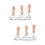 6 Pcs Noodle Press Round Wooden 7
