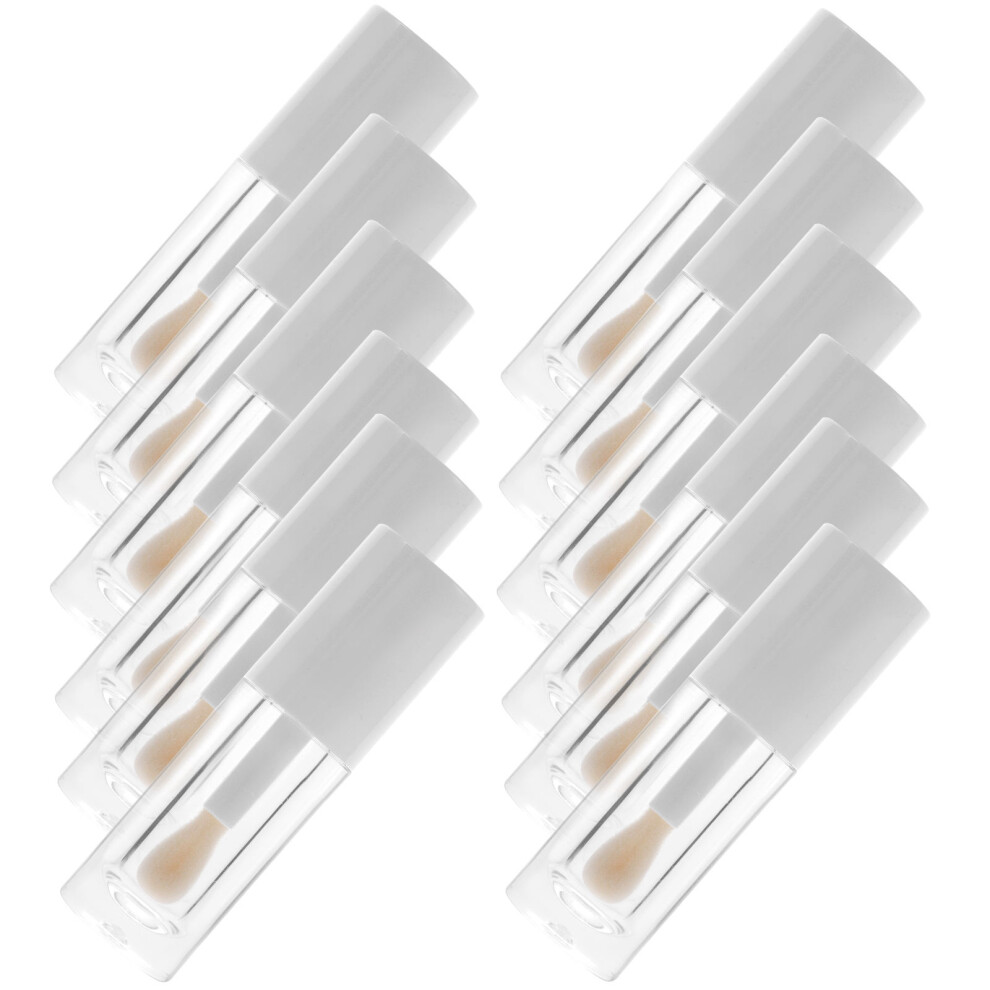 Aboofan 12Pcs 6Ml Empty Small Lip Gloss Tube With Wand Refillable Container
