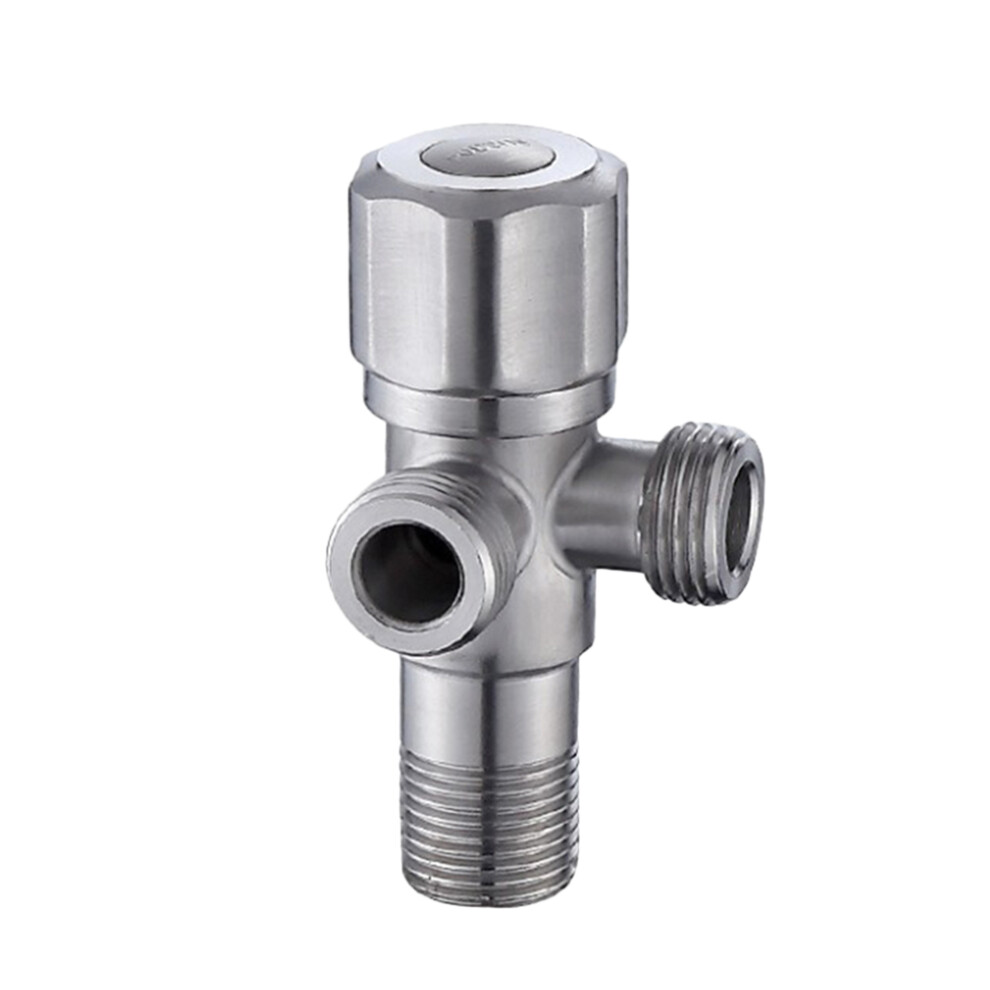 3Pcs 304 Stainless Steel Triangle Shut-Off Valve For Toilet Kitchen Sink 3601068111447