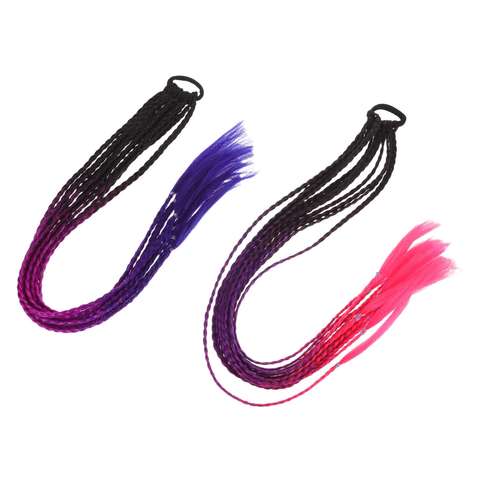 Villcase Unisex 10 Pcs Synthetic Braid Ponytail Dreadlock Hairpieces For Festival Cosplay