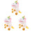 3Pcs Plush Unicorn Hand Puppet Interactive Kids Doll Toy 4