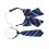 Set Of 2 Bow Tie With Pattern Student Necktie Uniform Cravat Stripe 7