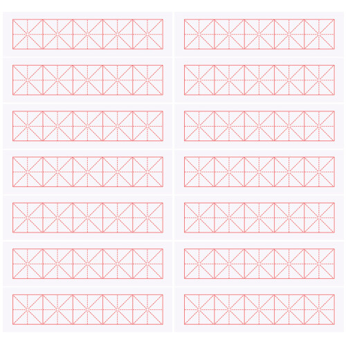 2 Pieces Rice Paper Copy Stickers Handwriting Practice