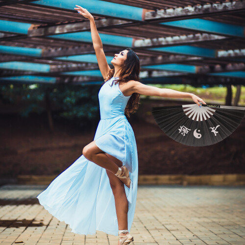 Tai Chi Cloth Decorative Fan Wedding 2