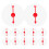 12Pcs Blank Rotating Plastic Board With Erasable Arrow For Teaching Games 10