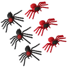 12 Pcs Halloween Fake Spider Prank Toys Horror Plaything Assorted Colors