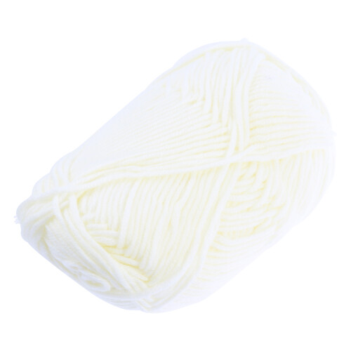 3Pz Filato Cotone Bianco Per Uncinetto Soffice E Caldo