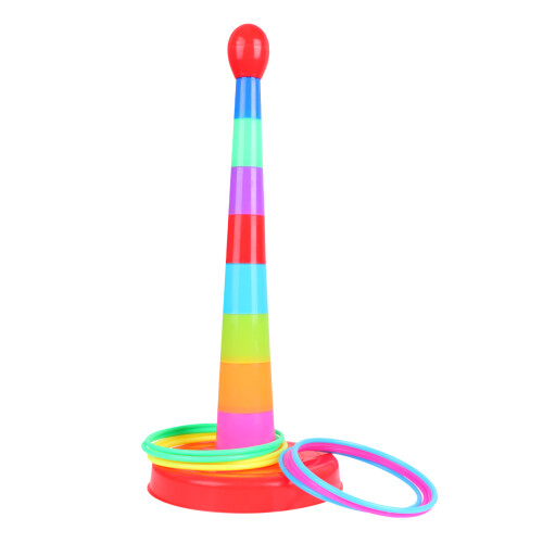 2Pcs Colorful Ring Toss Puzzle Toys Plastic Intelligence Game