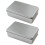 6 Pcs Frosted Cover Candy Jars Cookie Storage Tinplate Boxes Silver 1