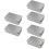 6 Pcs Frosted Cover Candy Jars Cookie Storage Tinplate Boxes Silver 6