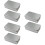 6 Pcs Frosted Cover Candy Jars Cookie Storage Tinplate Boxes Silver 7
