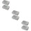 6 Pcs Frosted Cover Candy Jars Cookie Storage Tinplate Boxes Silver 9