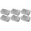 6 Pcs Frosted Cover Candy Jars Cookie Storage Tinplate Boxes Silver 4
