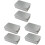 6 Pcs Frosted Cover Candy Jars Cookie Storage Tinplate Boxes Silver 2
