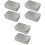 6 Pcs Frosted Cover Candy Jars Cookie Storage Tinplate Boxes Silver 3