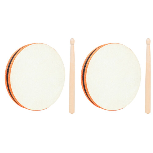 2Set Tamburo Musicale Bianco Per Bambini Gioco Educativo E 1