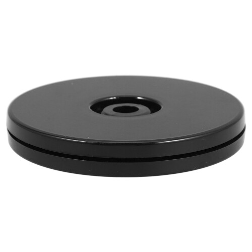 3Pcs Black Plastic Turntable Organizer 360 Rotating Stand for Home