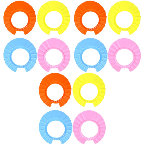 12 Pcs Shampoo Kid Bathing Cap Baby Shower Cap Adjustable 2