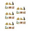 30Pz Statue Mini Egitte Resina Ornamenta Desktop E Collezione 10