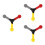 3Pcs Assorted Color Multi-Handle Stick for Agility and Reflex Training 4