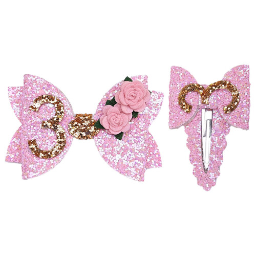 10Pz Mollette Glitter Rosa Per Bambina Compleanno E Feste Speciali